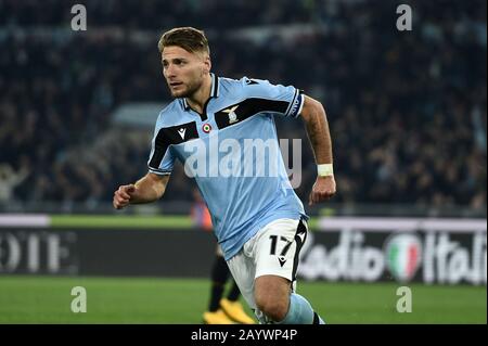 Rome, Italie. 16 février 2020. Ciro immobile (latium) bonheur objectif 1-1 pendant SS Lazio contre FC Internazionale, série italienne UN match de football à Rome, Italie, 16 février 2020 crédit: Agence de photo indépendante/Alay Live News Banque D'Images