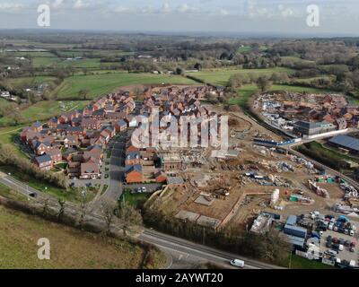 Nouveau logement construit en bordure de la campagne, Wimborne, Angleterre, Royaume-Uni Banque D'Images