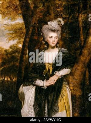 Sir Joshua Reynolds, Lady Frances Finch, comtesse de Dartmouth (1761-1838), portrait painting, 1781-1782 Banque D'Images