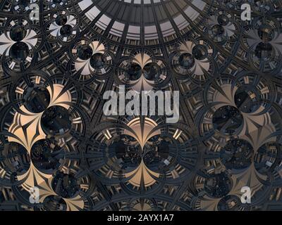 Paysage virtuel rendu par ordinateur pour le design créatif Banque D'Images