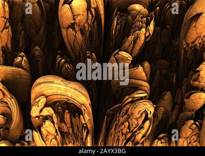 Paysage virtuel rendu par ordinateur pour le design créatif Banque D'Images