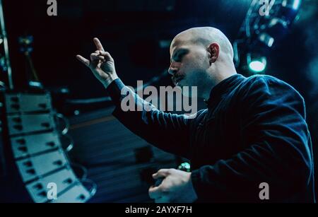 Copenhague, Danemark. 16 février 2020. Le groupe américain Rivers of Nihil, qui a la mort technique, exécute un concert en direct à Amager Bio à Copenhague. (Crédit Photo: Gonzales Photo - Nikolaj Bransholm). Banque D'Images