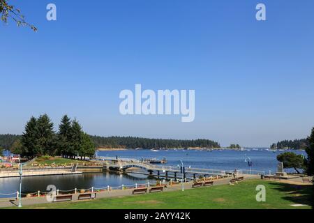 Port De Nanaimo En Été, Nanaimo, Île De Vancouver, Colombie-Britannique, Canada. Banque D'Images