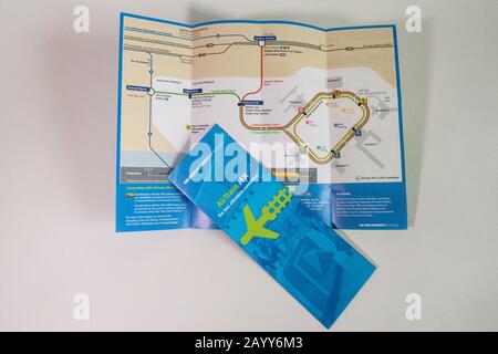 Carte AirTrain pour l'aéroport international John F. Kennedy, New York City, États-Unis Banque D'Images