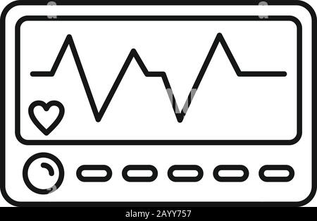 Icône de l'électrocardiogramme du patient. Présenter l'icône vectorielle de l'électrocardiogramme du patient pour la conception de sites Web isolés sur fond blanc Illustration de Vecteur