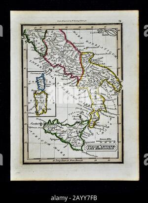 1832 carte Murphy Ancient Italiae Antiquae pars méridionalis Ancient Italy Rome Roman Roma Italia Banque D'Images