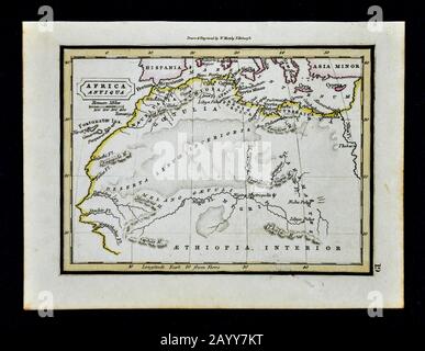 1832 carte Murphy Afrique du Nord antique Mauritanie Numidia Maroc Egypte Sahara désert Banque D'Images