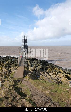 Février 2020 - Phare de Battery point à Portishead Banque D'Images