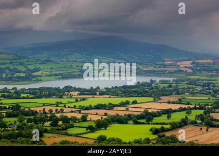 Bocage Paysage À Brecon Beacons, Royaume-Uni, Pays De Galles, Brecon Beacons National Park Banque D'Images