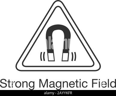 Étiquette de sécurité : ISO W006 - Champ magnétique Solide LB-0095. Illustration vectorielle de stock isolée Illustration de Vecteur