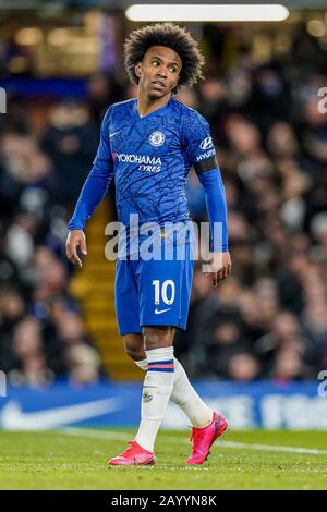 Londres, Royaume-Uni. 17 février 2020. Willian de Chelsea lors du match de la Premier League entre Chelsea et Manchester United à Stamford Bridge, Londres, Angleterre, le 17 février 2020. Photo De David Horn. Crédit: Images Prime Media / Alay Live News Banque D'Images
