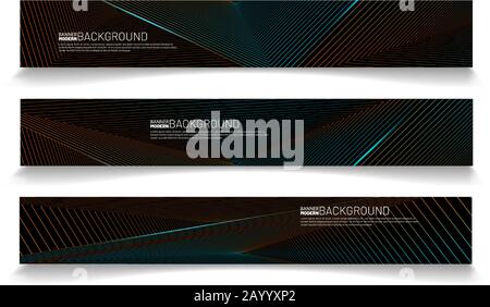 Collection de bannières rectangulaires. Arrière-plan vectoriel abstrait pour votre conception Illustration de Vecteur