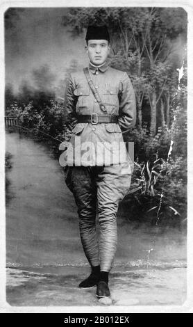 Chine: Ma Zhongying (Ma Chung-ying, 1910-1936), seigneur de guerre musulman hui de Gansu, à l'académie militaire de Beijing, 1933. Hui général musulman et scion de la Ma clique des seigneurs de guerre musulmans du Nord-Ouest pendant la République chinoise (1911-1949). Banque D'Images