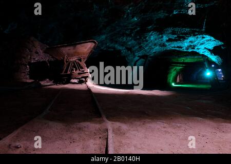 La grotte de sel de Çankırı est une grotte très ancienne qui montre des enregistrements d'activité humaine datant de la période hittite. Banque D'Images