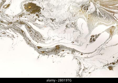 En résumé fond acrylique. La nature de l'oeuvre de persillage de texture. Banque D'Images
