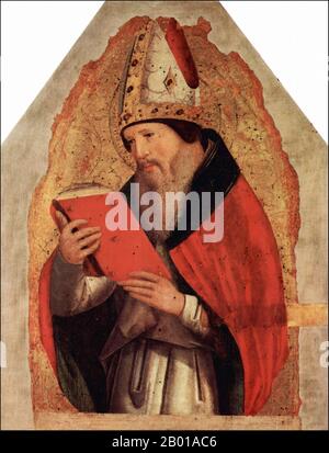 Algérie : Saint Augustin d'Hippo Regius (13 novembre 354 - 28 août 430). Tempera sur tableau par Antonello da Messina (c. 1430-1479), 1473. Augustin d'Hippo (Aurelius Augustinus Hipponensis), aussi connu sous le nom d'Augustin, Saint Augustin, Saint Austin, Saint Augoustinos, Saint Augustin ou Saint Augustin le Bienheureux, était évêque d'Hippo Regius, l'actuelle Annaba, Algérie. Il était un philosophe et théologien de langue latine qui vivait dans la province d'Afrique romaine. Ses écrits ont été très influents dans le développement du christianisme occidental. Banque D'Images