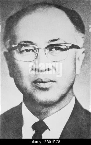 Thaïlande: Pote Sarasina (25 mars 1905 - 28 septembre 2000), Premier Ministre de Thaïlande (septembre 1957 - décembre 1957). Photo, c. 1968. Pote Sarasin était diplomate et politicien thaïlandais. Il a été ministre des Affaires étrangères de 1949 à 1951, puis ambassadeur aux États-Unis. En septembre 1957, lorsque Sarit Thanarat a pris le pouvoir lors d'un coup d'État militaire, il a nommé Pote Premier ministre par intérim. Sous lui, des élections largement libres et équitables ont eu lieu en décembre, démissionnant ensuite. Pote a également été le premier Secrétaire général de l'Organisation du Traité de l'Asie du Sud-est (SEATO). Banque D'Images