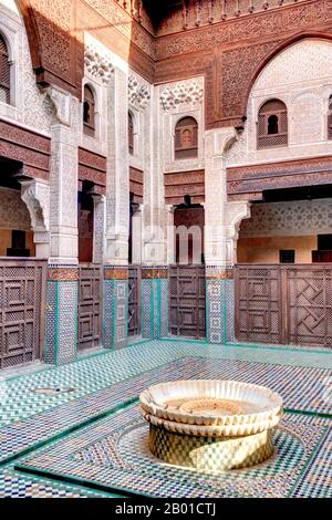 Madrasa Bou Inania, Meknes, Maroc Banque D'Images