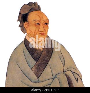 Chine : SIMA Qian (145-86 BCE), père de l'historiographie chinoise et grand historien de Chine, début de la dynastie Han (206 BCE - 220 ce). SIMA Qian (Wade-Giles: SSU-ma CH'ien) était un préfet des Grands scribes (太史公) de la dynastie Han. Il est considéré comme le père de l'historiographie chinoise pour son travail très salué, Records du Grand historien, une histoire générale de la Chine de style 'Jizhuanti', couvrant plus de deux mille ans de l'empereur jaune à l'empereur Wu de Han. Son travail définitif a jeté les bases d'une historiographie chinoise ultérieure. Banque D'Images