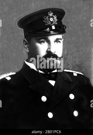 Allemagne/Chine : Alfred Meyer-Waldeck (27 novembre 1864 - 25 août 1928), vice-amiral de la marine allemande impériale et commandant des forces allemandes à Tsingtao pendant le siège de Tsingtao, 1911. Le siège de Tsingtao est l'attaque du port de Tsingtao (aujourd'hui Qingdao) en Chine pendant la première Guerre mondiale par le Japon impérial et le Royaume-Uni. Il a eu lieu entre le 31 octobre et le 7 novembre 1914 et a été combattu par le Japon et le Royaume-Uni contre l'Allemagne. Ce fut la première rencontre entre les forces japonaises et allemandes, et aussi la première opération anglo-japonaise pendant la guerre. Banque D'Images