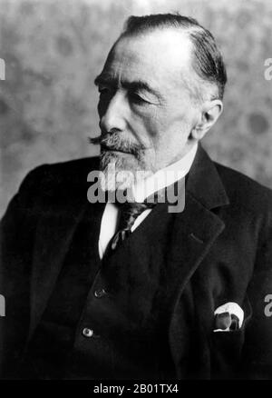 Royaume-Uni/Pologne : Joseph Conrad (3 décembre 1857 - 3 août 1924), romancier et écrivain polono-britannique. Photo de George Charles Beresford (1864-1938), 1904. Joseph Conrad, né en Teodor Konrad Korzeniowski, était un romancier polonais qui écrivait en anglais, après Józef installation en Angleterre. Il est considéré comme l'un des grands romanciers en anglais, bien qu'il ne parle pas couramment la langue jusqu'à la vingtaine (et toujours avec un accent polonais marqué). Il a écrit des histoires et des romans, principalement dans un cadre nautique, qui dépeignent les épreuves de l'esprit humain par les exigences du devoir et de l'honneur. Banque D'Images