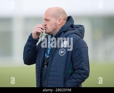 Centre Sportif Oriam, Campus Riccarton De L'Université Heriot-Watt, Édimbourg : 18 Février 2020. L'équipe de rugby Ecosse a suivi une séance d'entraînement avant le match Guinness Six Nations contre l'Italie à Rome. Entraîneur Écossais Gregor Townsend. Crédit: Ian Rutherford/Alay Live News Banque D'Images