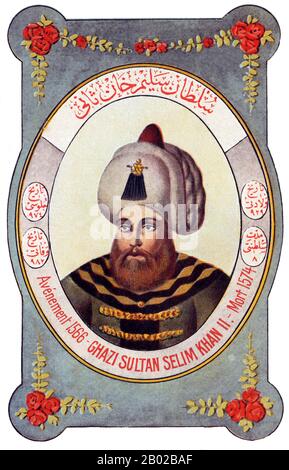 Selim II (turc ottoman: سليم ثانى Selīm-i sānī; 28 mai 1524 – 12 décembre/15 décembre 1574), aussi connu sous le nom de 'Selim the Sot' et comme 'Sarı Selim' (Selim the Blond), était le sultan de l'Empire ottoman de 1566 à sa mort en 1574. Banque D'Images