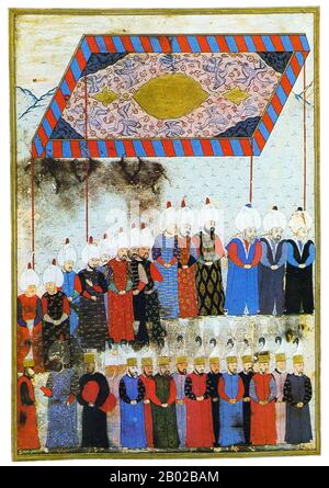 Selim II (turc ottoman: سليم ثانى Selīm-i sānī; 28 mai 1524 – 12 décembre/15 décembre 1574); aussi connu sous le nom de 'Selim the Sot' et comme 'Sarı Selim' (Selim the Blond); était le sultan de l'Empire ottoman de 1566 à sa mort en 1574. Banque D'Images