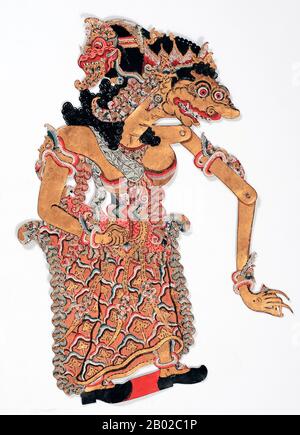 Wayang est un mot javanais pour des types particuliers de théâtre (littéralement « fard »). Lorsque le terme est utilisé pour désigner des types de théâtre de marionnettes, parfois la marionnette elle-même est appelée wayang. Les représentations du théâtre de marionnettes d'ombre sont accompagnées de gamelan en Java. Le 7 novembre 2003, l'UNESCO a désigné Wayang Kulit, un théâtre de marionnettes d'ombre et le plus connu du wayang indonésien, Comme Chef-D'Œuvre du patrimoine oral et immatériel de l'humanité. Banque D'Images