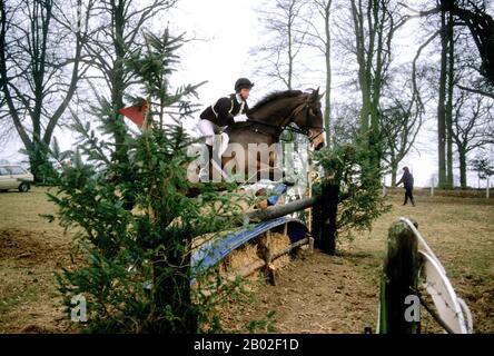 La princesse Anne de HRH participe aux épreuves du cheval Aldon, Angleterre, mai 1988 Banque D'Images