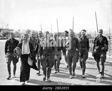 La Brigade Abraham Lincoln était un groupe de volontaires des États-Unis qui ont servi dans la guerre civile espagnole comme soldats, techniciens, personnel médical et aviateurs luttant pour les forces républicaines espagnoles dans le cadre des Brigades internationales, contre les forces fascistes de Francisco Franco et les nationalistes espagnols. Sur les quelque 2 800 volontaires américains, entre 750 et 800 ont été tués en action ou morts de blessures ou de maladie. Banque D'Images