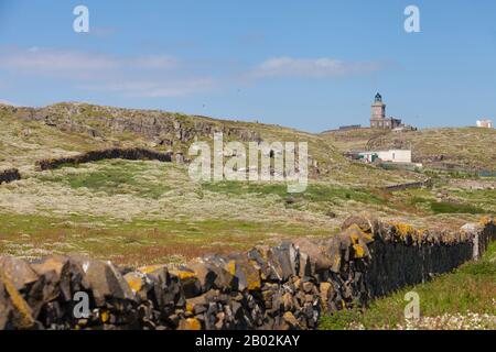 Le Phare Stevenson Sur L'Île De Mai, En Écosse Banque D'Images