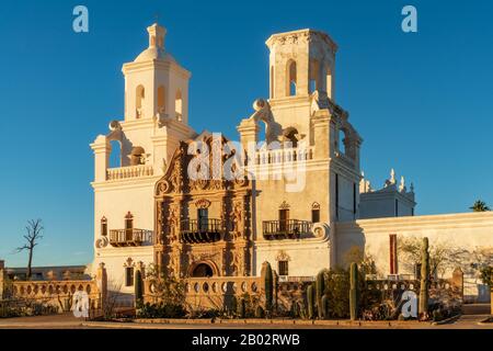 Mission San Xavier Del Bac, Arizona Banque D'Images