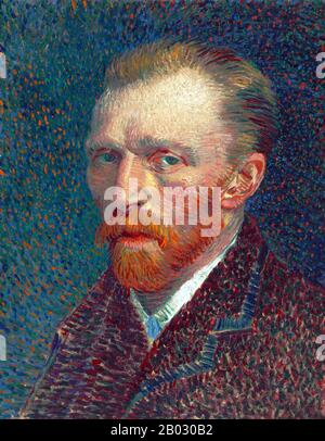 Vincent Willem van Gogh (30 mars 1853 – 29 juillet 1890) était peintre post-impressionniste. Il était un artiste néerlandais dont l'œuvre avait une influence considérable sur l'art du XXe siècle. Sa production comprend des portraits, des autoportraits, des paysages et encore des vies de cyprès, de champs de blé et de tournesols. Il a attiré comme enfant, mais n'a pas peint jusqu'à ses années vingt-dix tardives; il a accompli beaucoup de ses œuvres les plus connues au cours des deux dernières années de sa vie. En un peu plus d'une décennie, il a produit plus de 2 100 œuvres d'art, dont 860 peintures à l'huile et plus de 1 300 aquarelles, dessins, croquis et imprimés. Cette peinture Banque D'Images