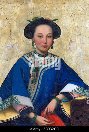 La concubine Parfumée (chinoise: Xiāngfēi; Uyghur: Iparxan, Khoja Iparhan) est une figure de la légende chinoise qui a été prise comme consort par l'empereur Qianlong au XVIIIe siècle. Bien que les histoires à son sujet soient censées être mythiques, elles ont peut-être été basées sur une concubine réelle de la Chine occidentale qui est entré dans la harem de l'empereur en 1760 et qui a porté le titre de cour de Rong Fei. Certains suggèrent cependant que les Consort Rong impériaux (dont le nom original peut avoir été Maimur Azum) et les Consort Xiang impériaux étaient des femmes différentes. Han chinois et Uyghur tellings de la légende de la F Banque D'Images