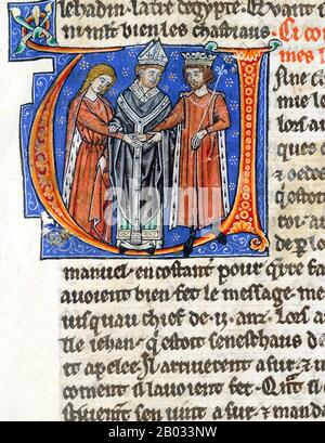 Amaric (Latin: Amaricus; Français: Amaury; 1136 – 11 juillet 1174) était roi de Jérusalem à partir de 1163, et comte de Jaffa et Ascalon avant son accession. Il était le deuxième fils de Melisende de Jérusalem et de Fulk de Jérusalem et succède à son frère aîné Baldwin III Pendant son règne, Jérusalem est devenue plus étroitement alliée à l'Empire byzantin. Banque D'Images