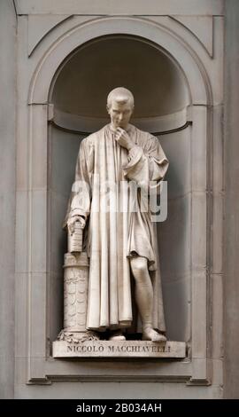 Niccolò di Bernardo dei Machiavelli (3 mai 1469 – 21 juin 1527) était historien, politicien, diplomate, philosophe, humaniste et écrivain florentin pendant la Renaissance. Il a été pendant de nombreuses années un fonctionnaire de la République florentine, avec des responsabilités dans les affaires diplomatiques et militaires. Machiavelli a été le fondateur de la science politique moderne, et plus spécifiquement de l'éthique politique. Il a également écrit des comédies, des chants de carnaval et de la poésie. Sa correspondance personnelle est réputée en langue italienne. Il a été secrétaire de la deuxième chancellerie de la République de Florence de 1498 à 1512, lorsque le Banque D'Images