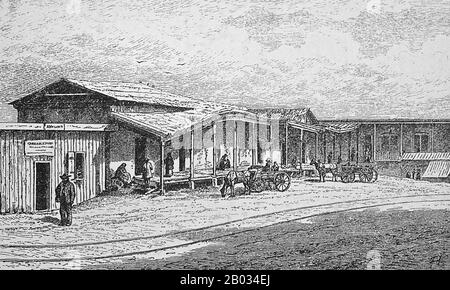 Chinatown à Los Angeles, en Californie, est situé dans le centre-ville de la ville. Construit en 1938, il est le deuxième quartier chinois à être construit à Los Angeles. Le quartier chinois historique d'origine a été fondé à la fin du XIXe siècle, mais a été démoli pour faire de la place à Union Station, le principal dépôt ferroviaire de la ville, laissant ses habitants et ses entreprises déplacés. C'est l'un des trois principaux quartiers chinois actuels de Californie, l'un à San Francisco et l'autre à Oakland. Banque D'Images