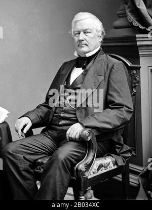 Millard Fillmore (7 janvier 1800 – 8 mars 1874) était un homme d'État américain qui a été le 13ème président des États-Unis de 1850 à 1853. Il a été le dernier président de Whig et le dernier président à ne pas être affilié aux partis démocrate ou républicain. Banque D'Images