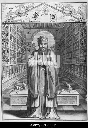 La philosophie de Confucius met l'accent sur la moralité personnelle et gouvernementale, l'exactitude des relations sociales, la justice et la sincérité. Ces valeurs ont pris de l'importance en Chine pendant la dynastie Han (206 BCE – 220 ce). Les pensées de Confucius ont été développées en un système de philosophie connu sous le nom de Confucianisme. Il a été introduit en Europe par le jésuite italien Matteo Ricci, qui a été le premier à Latinise le nom de "Confucius". Ses enseignements peuvent être trouvés dans les Analectes de Confucius, une collection de brefs fragments aphoristiques, qui a été compilé plusieurs années après sa mort. Banque D'Images