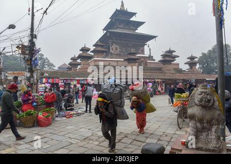 Katmandou, Népal - 8 janvier 2020: Place du Temple de Durban à Katmandou sur le Népal Banque D'Images
