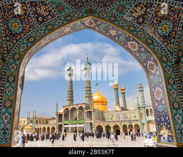 Sanctuaire Saint De Lady Fatima Masumeh, À Qom, En Iran Banque D'Images