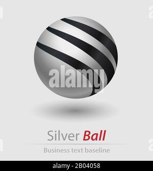 Icône élégante en forme de boule argentée pour des besoins de design créatifs Illustration de Vecteur