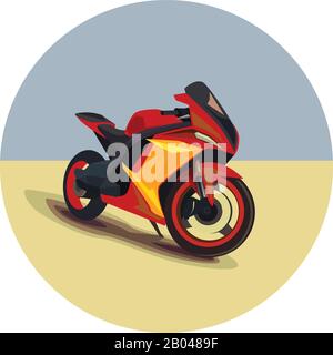 Modèle moto sportbike vecteur eps 10 icône isolé Illustration de Vecteur