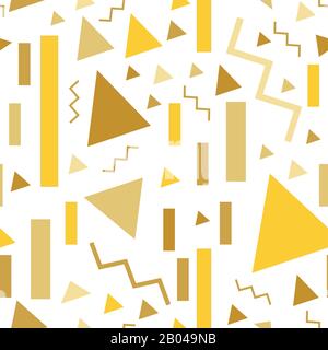 Une image d'arrière-plan abstraite de motif de forme de base de couleur or. Banque D'Images