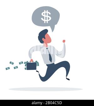 Homme d'affaires est en marche. Illustration du concept commercial. Illustration de Vecteur
