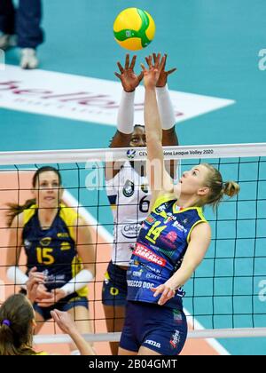 Trévise, Italie, 18 février 2020, joanna wolosz (conegliano) pendant Carrario Imoco Conegliano vs Nantes VB - Volleyball Champions League Women - crédit: LPS/Ettore Griffoni/Alay Live News Banque D'Images