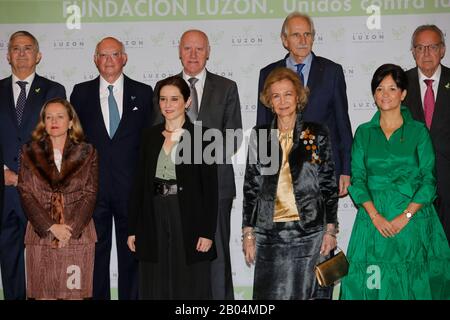 Madrid, Espagne. 18 février 2020. La reine Sofia assiste à un concert de la Fondation Francisco Luzon pour la sclérose latérale amyotrophique. (Photo De José Cuesta/261/Cordon Press). Crédit: Cordon PRESS/Alay Live News Banque D'Images