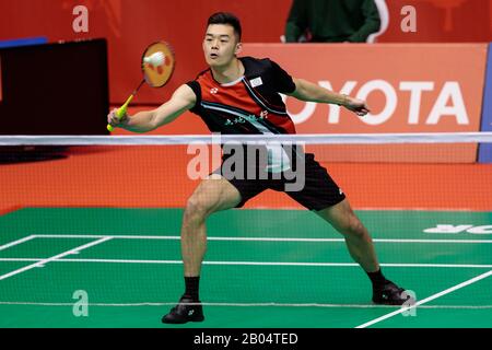 Barcelone, Espagne. 18 février 2020. Barcelone Espagne Master 2020 - Jour 1; Lee Yang et Wang Chi-lin du Taïpei chinois rivalisent dans l'équipe masculine de double qualification Round 1 match contre Vladimir Ivanov et Ivan Sozonov de Russie le premier jour du Maître espagnol de Barcelone au centre sportif olympique de Vall d'Hébron le 18 février 2020 à Barcelone, en Espagne. Crédit: Dax Images/Alay Live News Banque D'Images