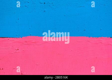 Texture abstraite du bleu et du rose de plâtre. Gros plan. Banque D'Images